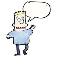 Cartoon Man Asking Question N96