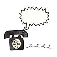 cartoon ringing telephone N30