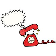 cartoon ringing telephone N32