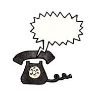 cartoon ringing telephone N33