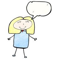 child&#039;s drawing of a happy girl N12