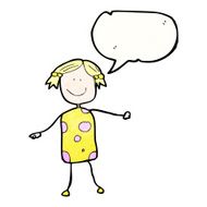 child&#039;s drawing of a happy girl N13