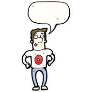 cartoon man in number zero shirt N8