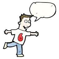 cartoon man in number six shirt N6