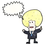 cartoon businessman with big blond hair N2