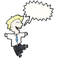 cartoon laughing schoolboy N4