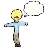 cartoon man with lightbulb for head N2