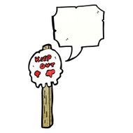 cartoon skull symbol N46