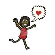 cartoon woman declaring her love N2