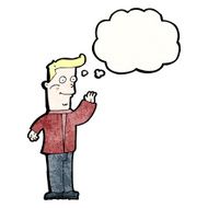cartoon waving man N84