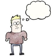 Cartoon Man Shrugging Shoulders N80