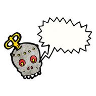 scary robot head cartoon N6