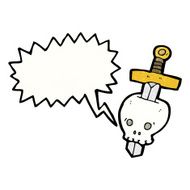sword and skull cartoon N2