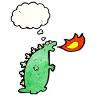 fire breathing monster cartoon N8