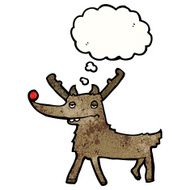 cartoon red nosed reindeer N19