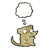 cartoon mouse with thought bubble N28