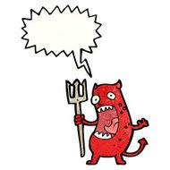 shouting little devil cartoon N5