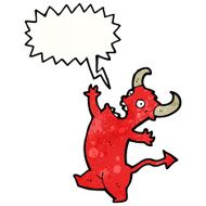 shouting little devil cartoon N6