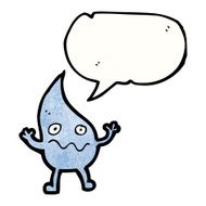 rain drop cartoon character N3