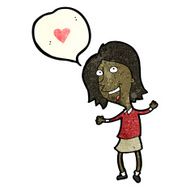 cartoon woman in love N133