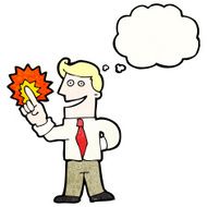 cartoon businessman with great idea N18