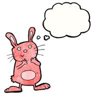 cute rabbit cartoon with thought bubble N2