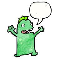 cartoon happy swamp monster N4