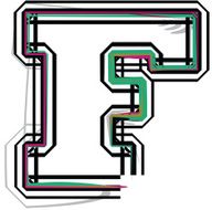 font Illustration Letter f N4