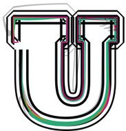 font Illustration Letter U N4