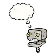 cartoon robot head N91