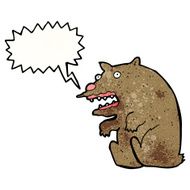 roaring bear cartoon N5