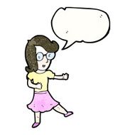 cartoon woman dancing N34