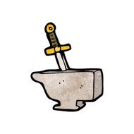 cartoon sword in anvil N2