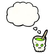 cartoon gross skull bowl N2