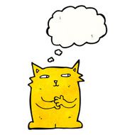 cartoon cat rubbing paws together N2