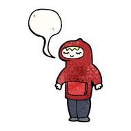 teenager in hooded sweatshirt cartoon N2