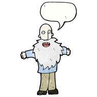 cartoon old man with speech bubble N32