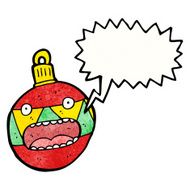 Cartoon Christmas Bauble N124