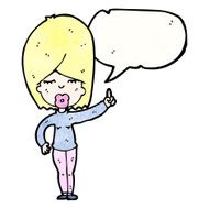 cartoon blond woman talking N3