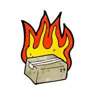 flaming box cartoon N5