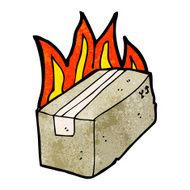 flaming box cartoon N6