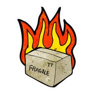 flaming box cartoon N7