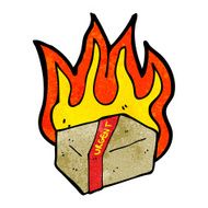 flaming box cartoon N8