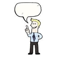 cartoon businessman with great idea N19