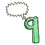 Cartoon Number 9 N7