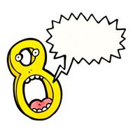 cartoon number eight N4