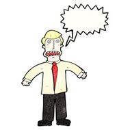 stressed businessman with speech bubble N2