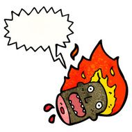 flaming head cartoon N2