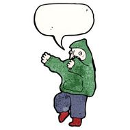 cartoon boy in hooded top dancing N3
