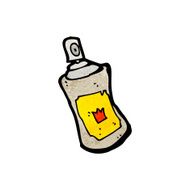 cartoon aerosol can N13